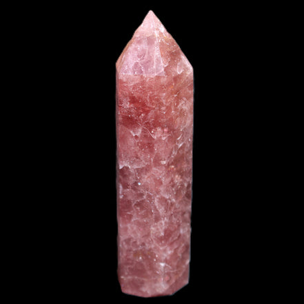 Strawberry Arusha Quartz wand 86mm 78g in sunlight - Rocks and Things Store