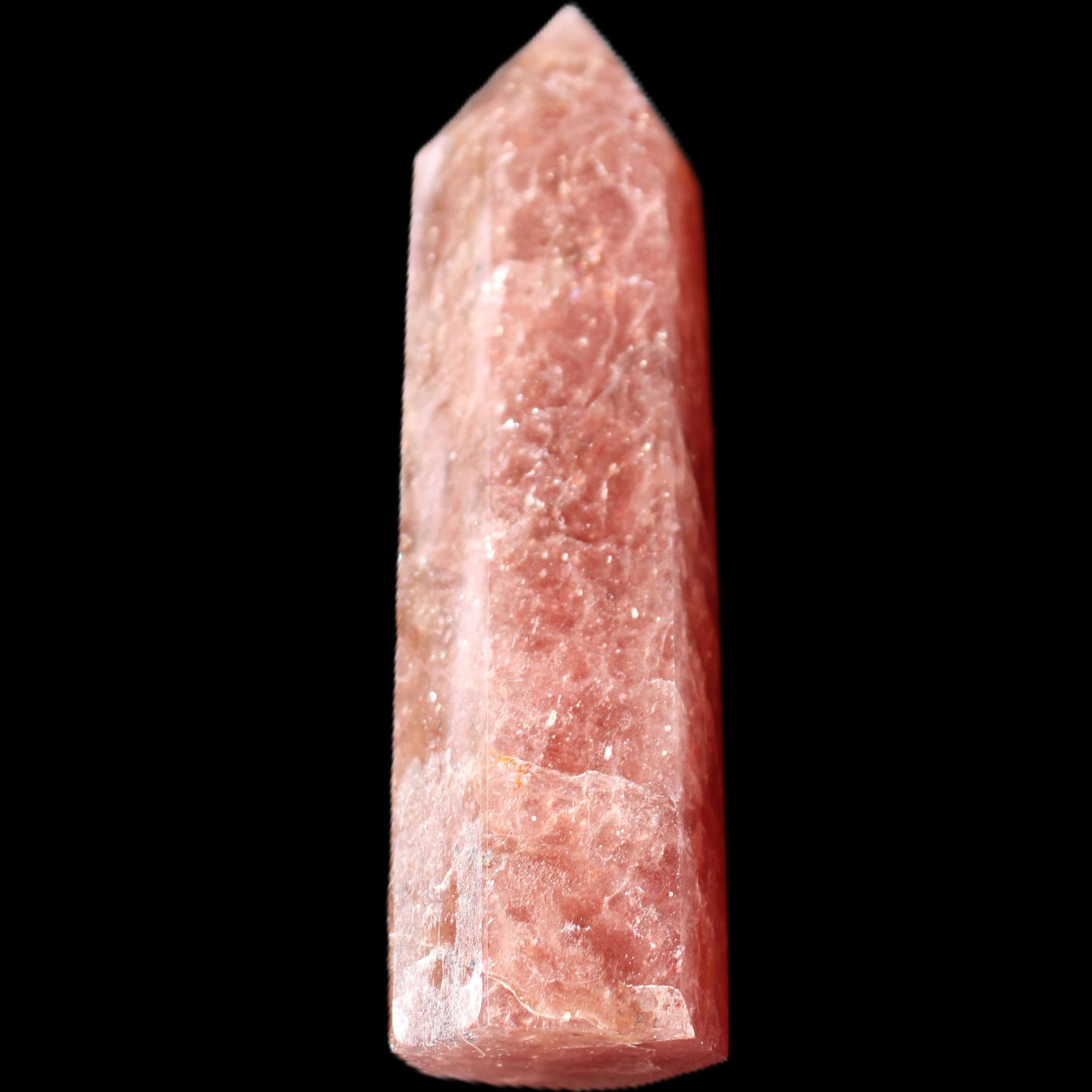 Strawberry Arusha Quartz wand 86mm 78g in sunlight - Rocks and Things Store