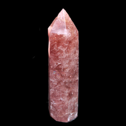 Strawberry Arusha Quartz wand 86mm 78g in sunlight - Rocks and Things Store