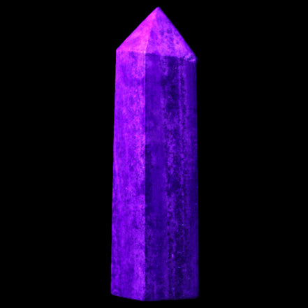 Lapis Lazuli wand 77mm 85g in UV light - Rocks and Things Store