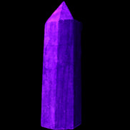 Lapis Lazuli wand 77mm 85g in UV light - Rocks and Things Store