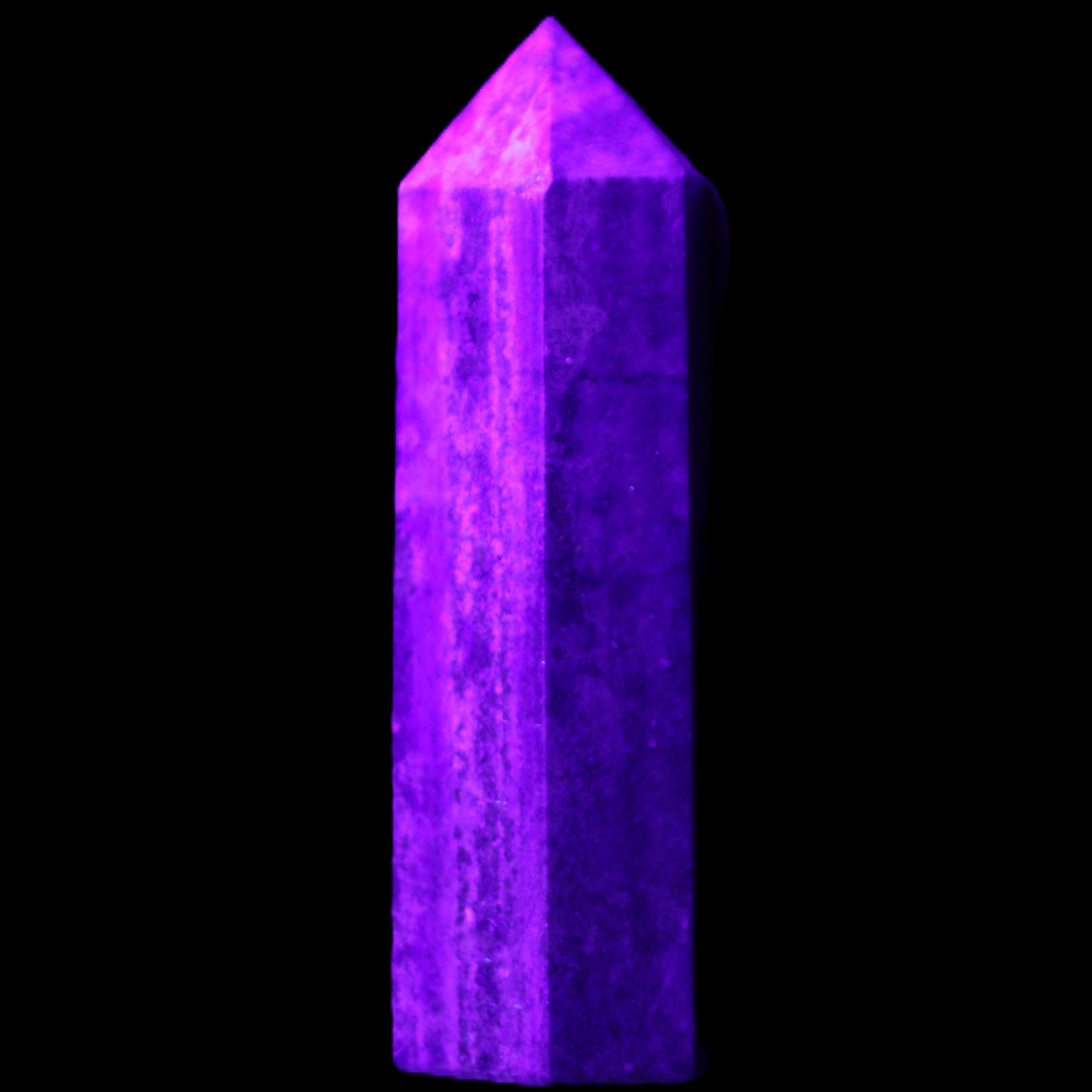 Lapis Lazuli wand 77mm 85g in UV light - Rocks and Things Store