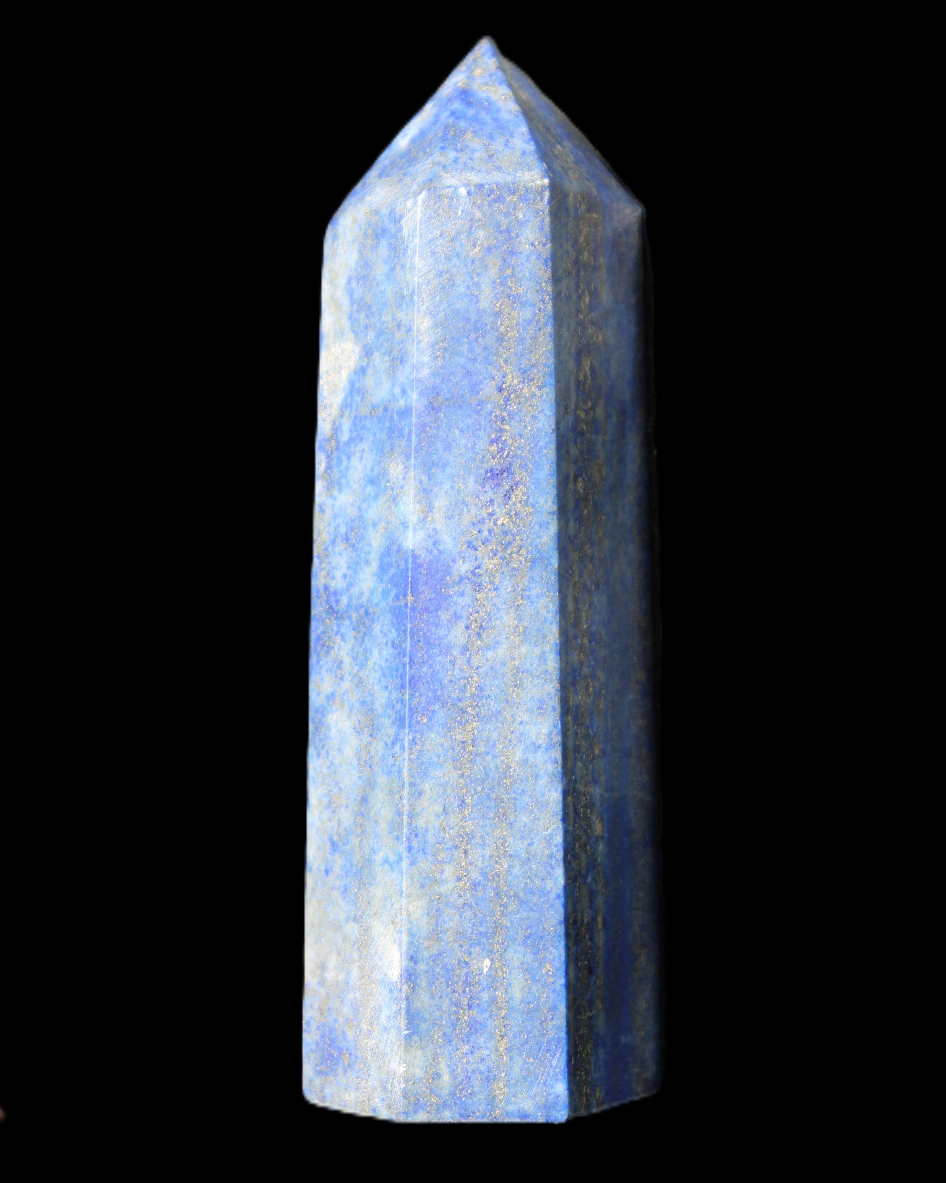 Lapis Lazuli wand 77mm 85g in sunlight - Rocks and Things Store