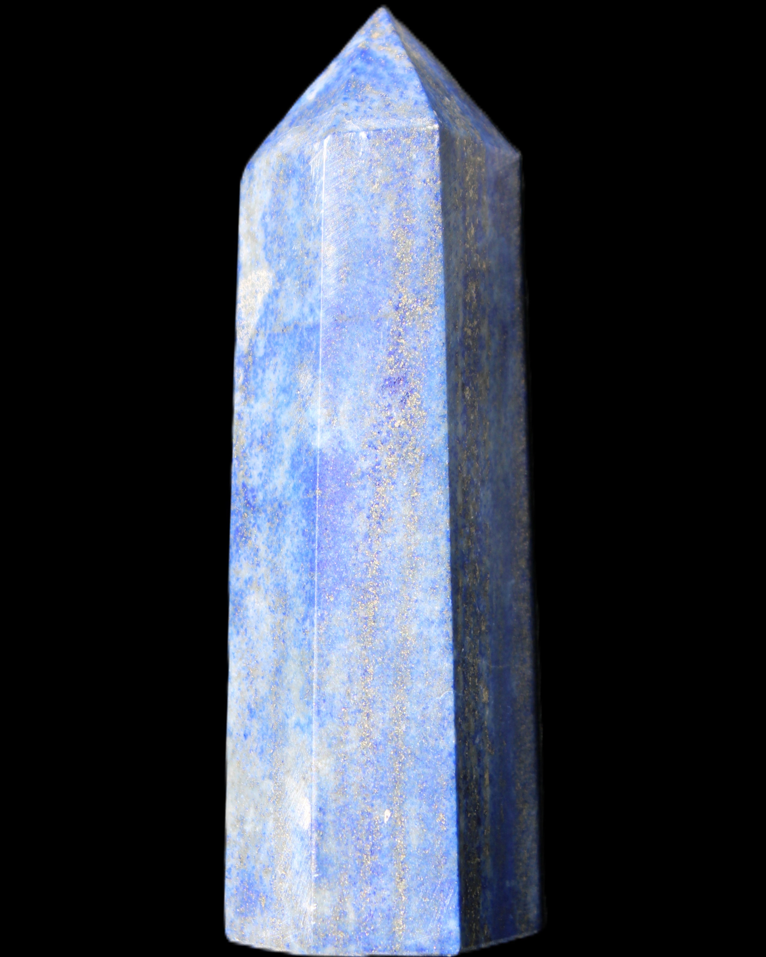 Lapis Lazuli wand 77mm 85g in sunlight - Rocks and Things Store