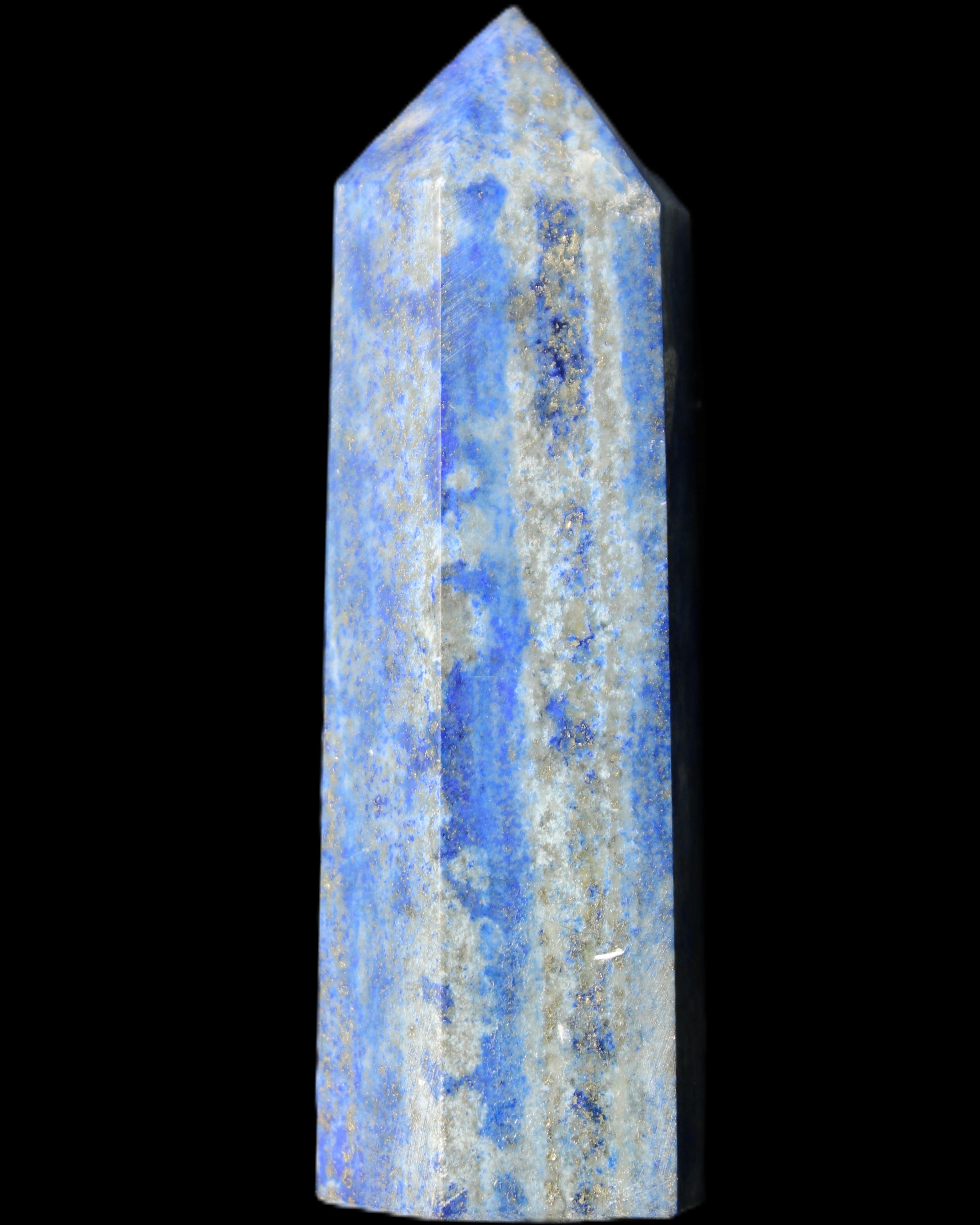 Lapis Lazuli wand 77mm 85g in sunlight - Rocks and Things Store