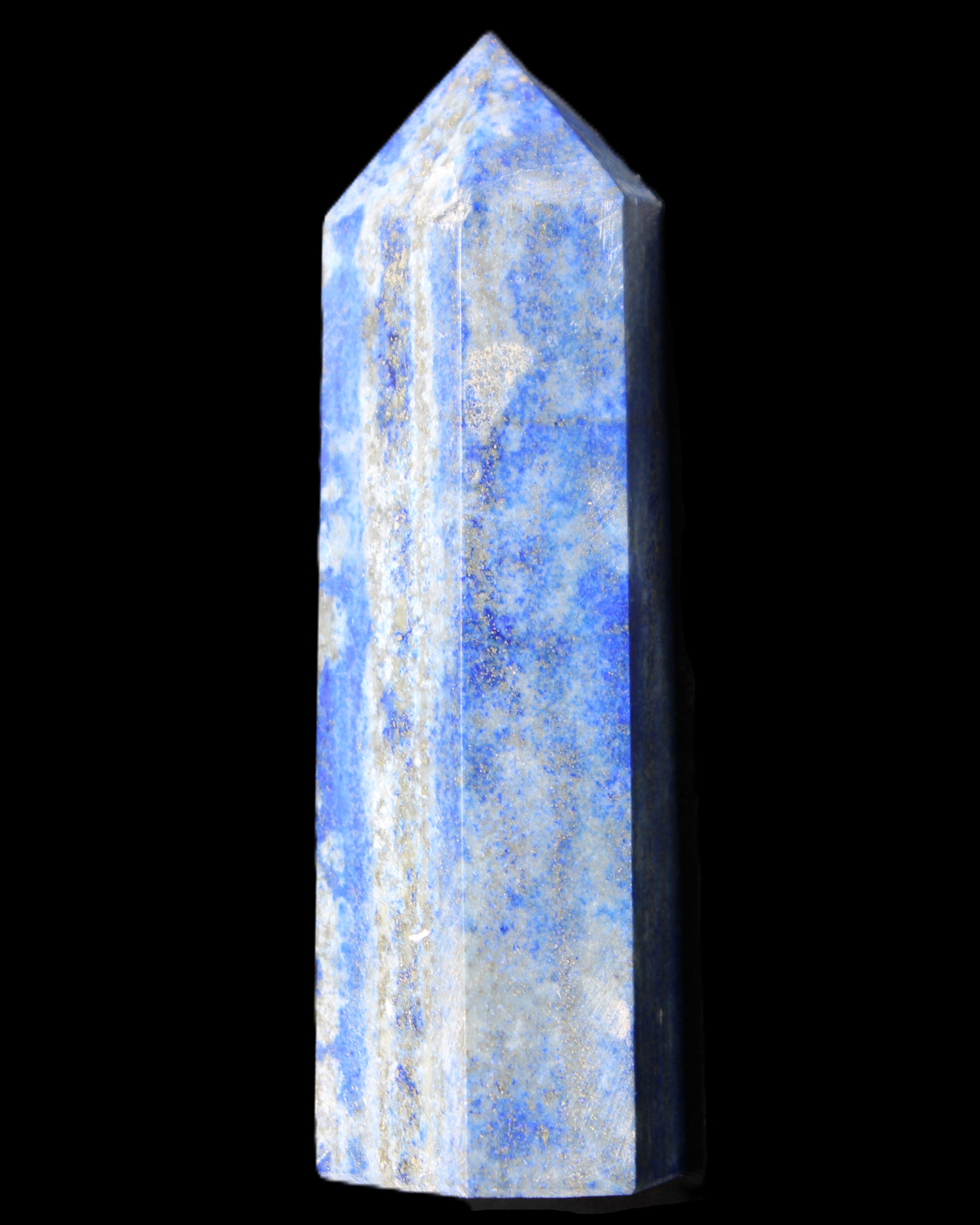 Lapis Lazuli wand 77mm 85g in sunlight - Rocks and Things Store