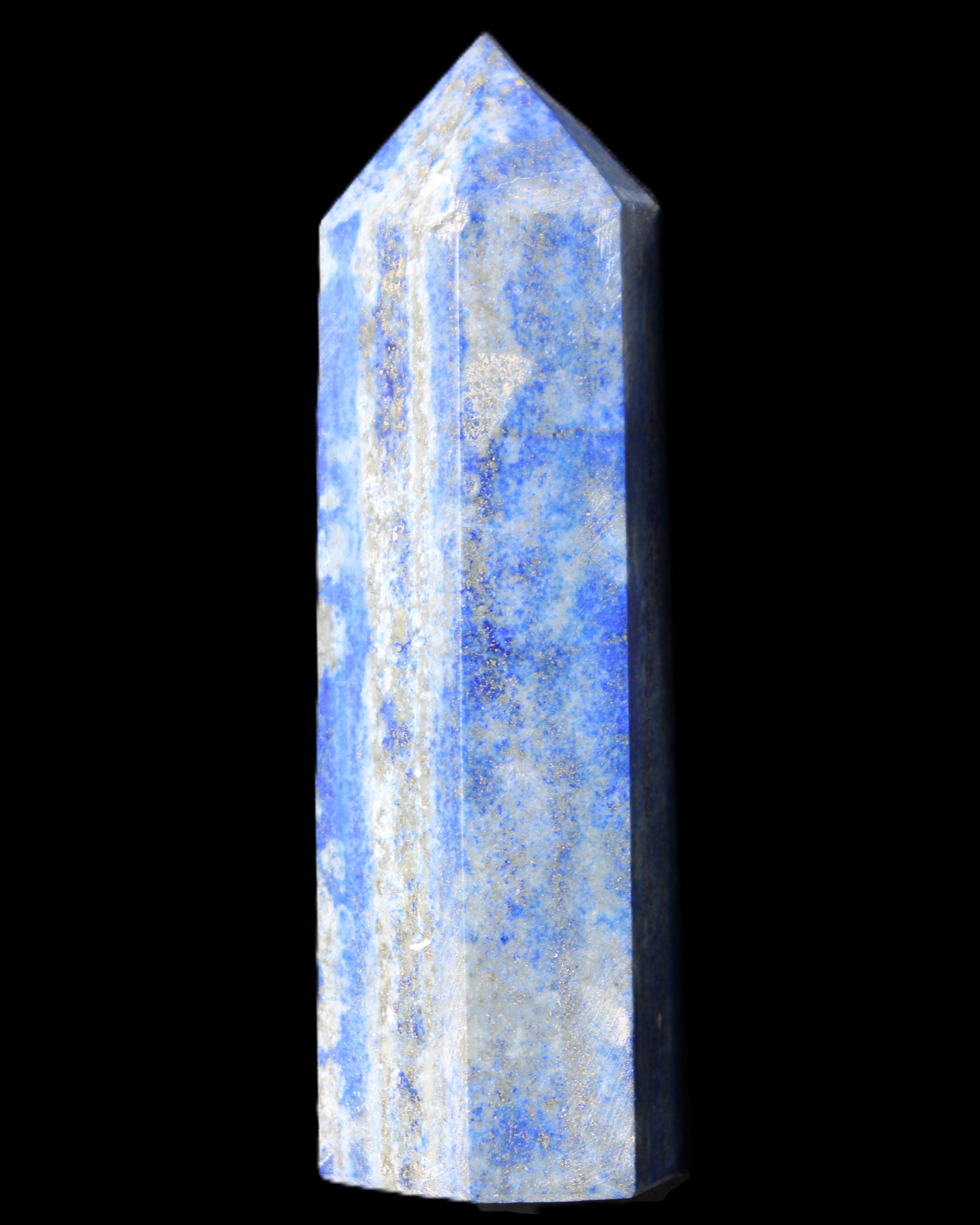 Lapis Lazuli wand 77mm 85g in sunlight - Rocks and Things Store