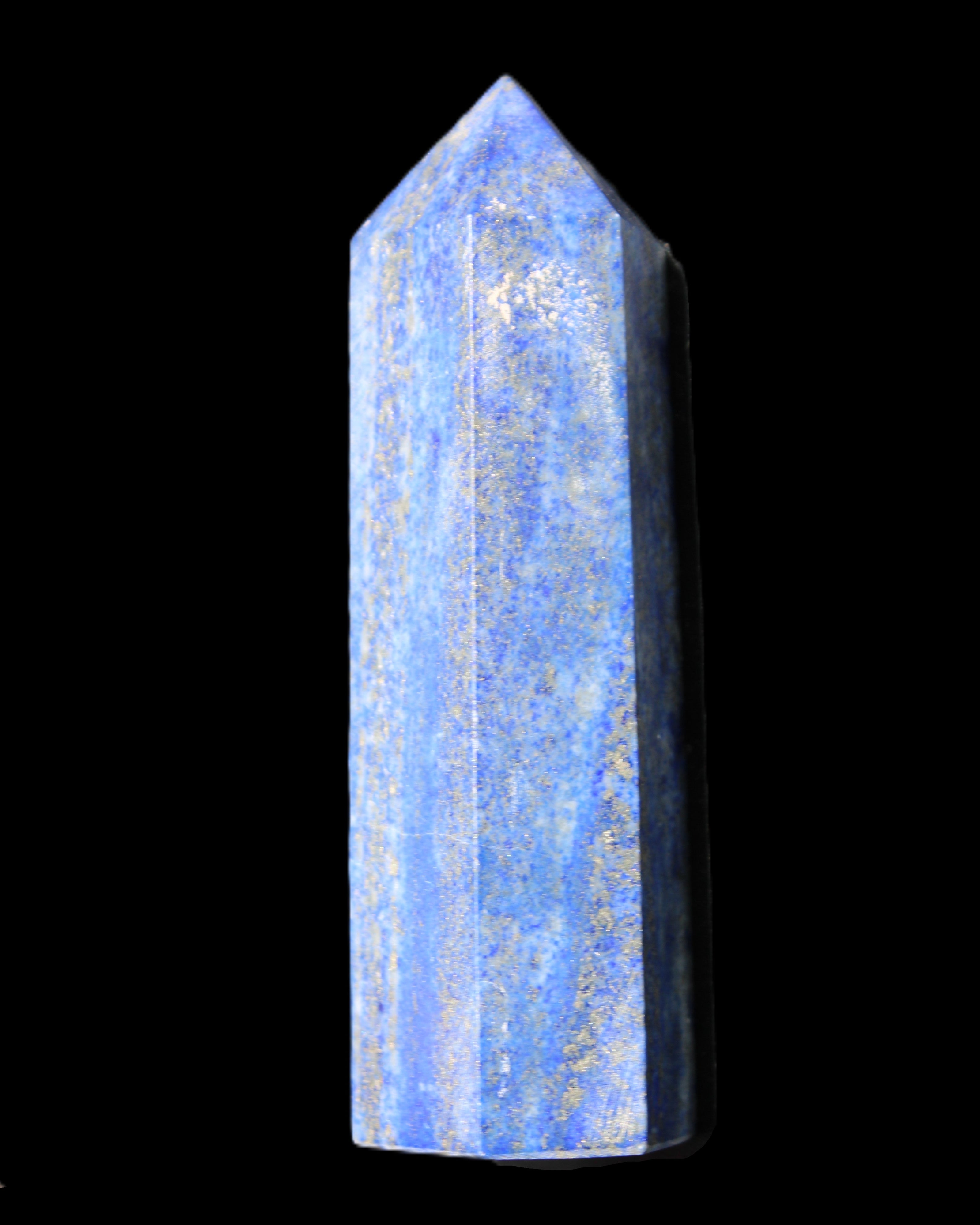 Lapis Lazuli wand 77mm 85g in sunlight - Rocks and Things Store