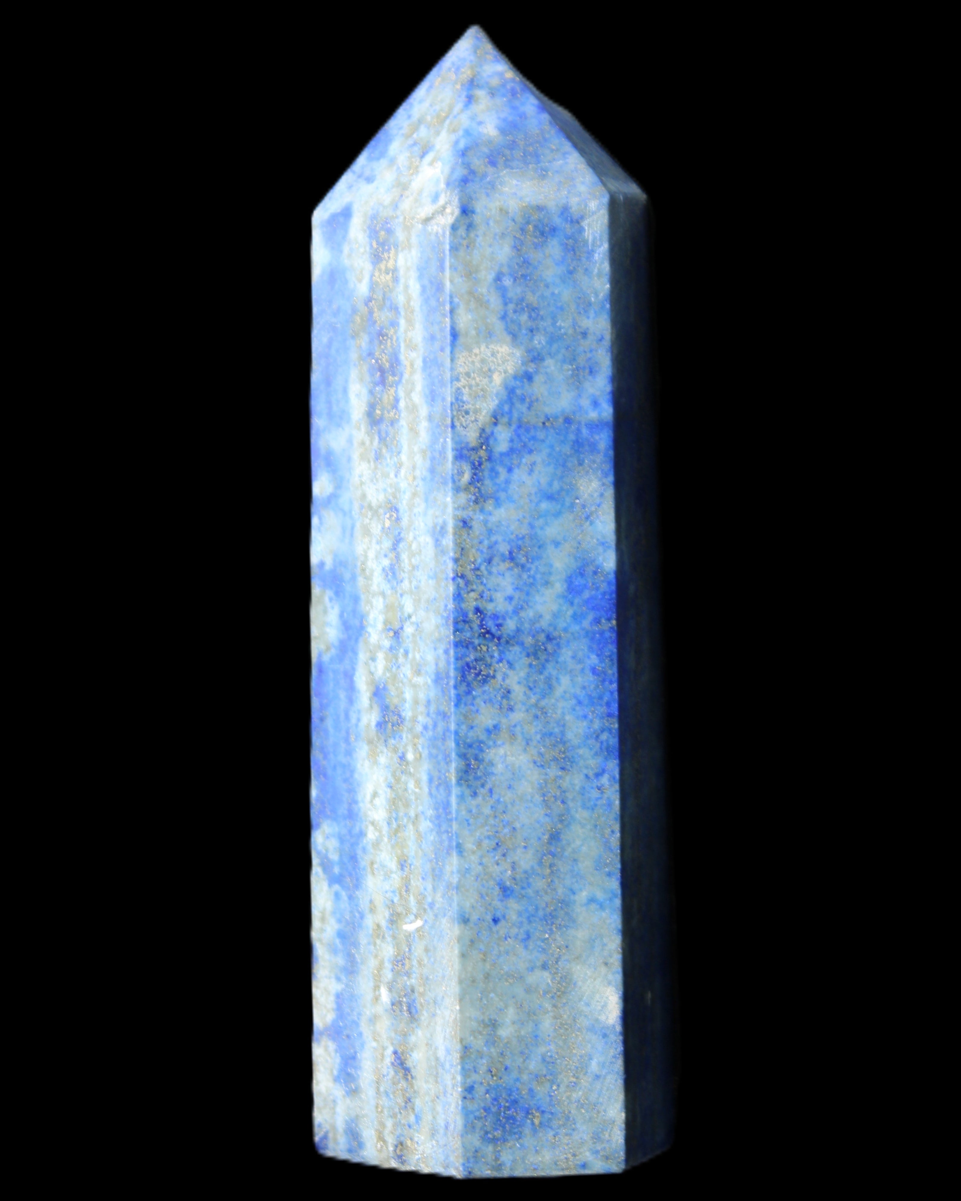 Lapis Lazuli wand 77mm 85g in sunlight - Rocks and Things Store