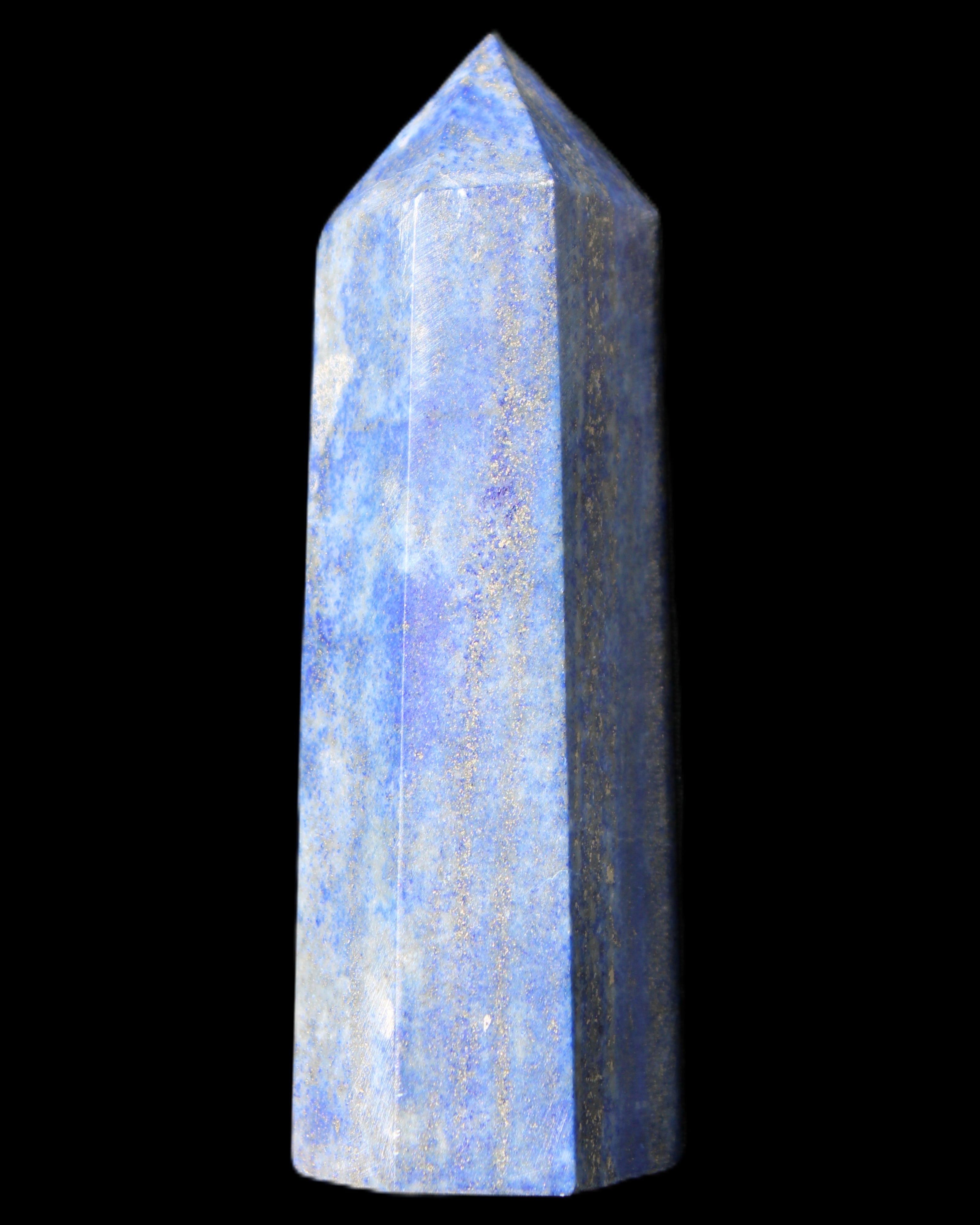 Lapis Lazuli wand 77mm 85g in sunlight - Rocks and Things Store