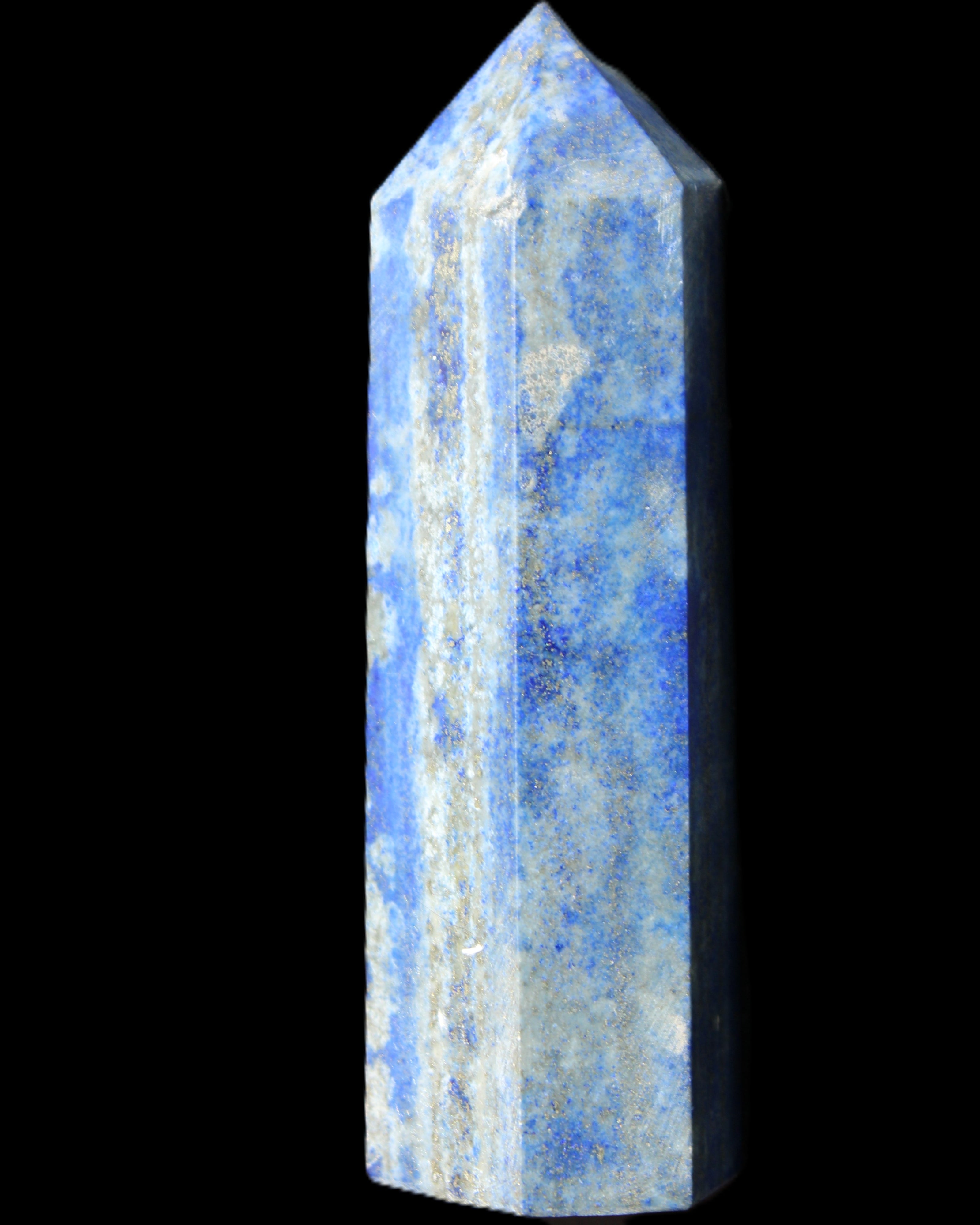 Lapis Lazuli wand 77mm 85g in sunlight - Rocks and Things Store