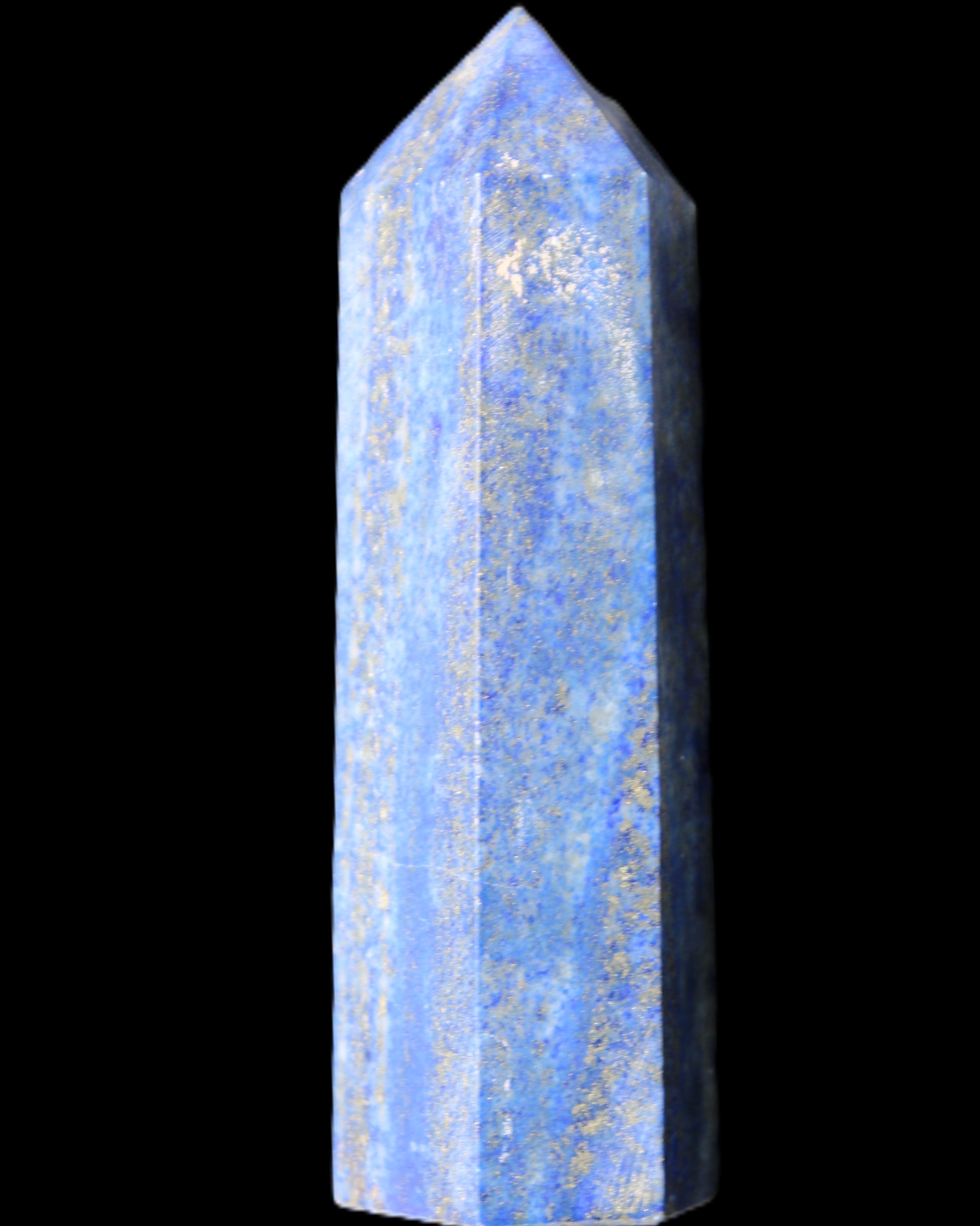 Lapis Lazuli wand 77mm 85g in sunlight - Rocks and Things Store