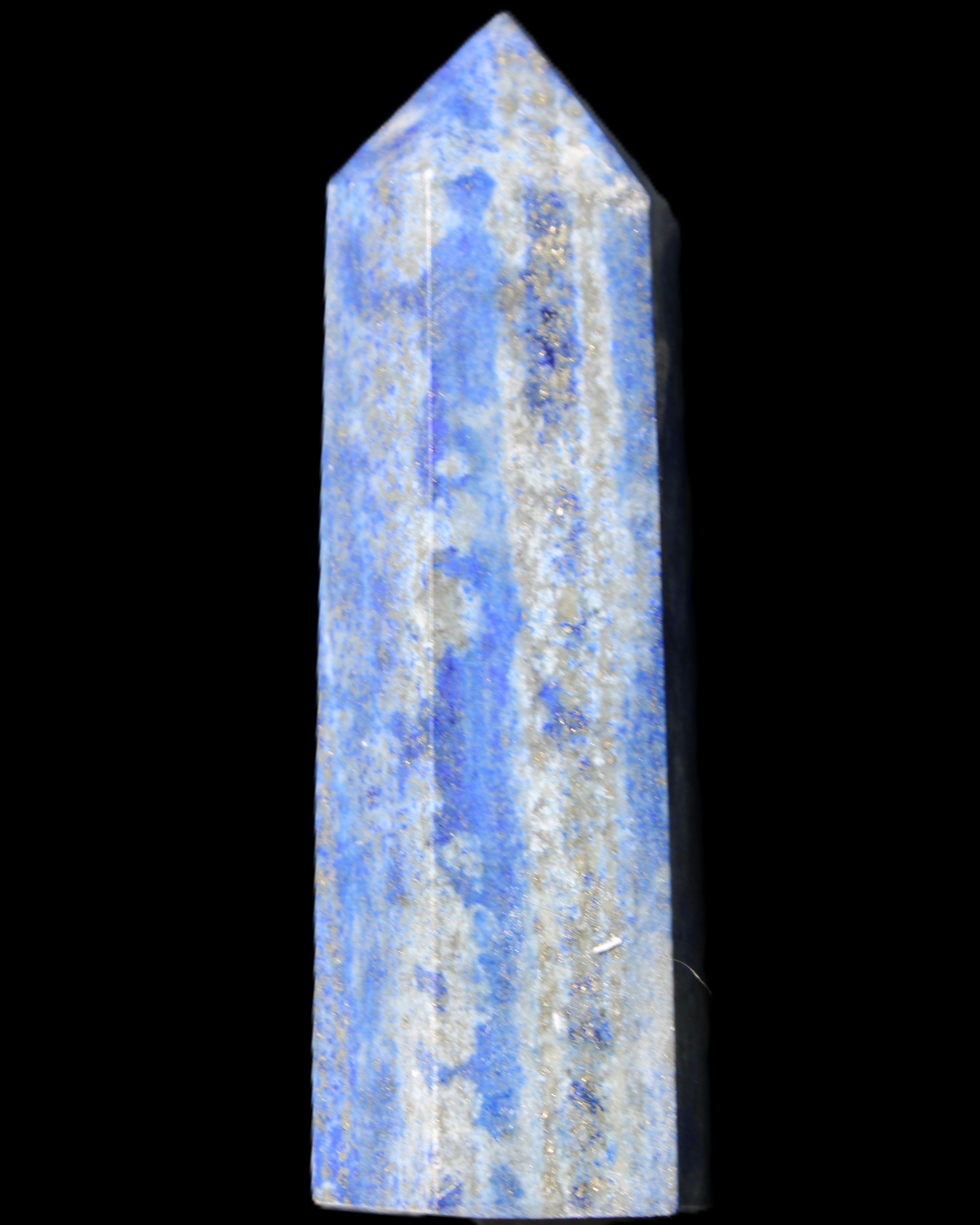 Lapis Lazuli wand 77mm 85g in sunlight - Rocks and Things Store