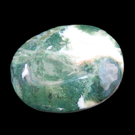Moss Agate stone 49*59*23mm 104g in sunlight - Rocks and Things Store