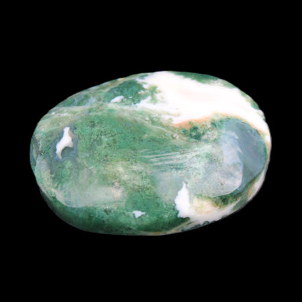 Moss Agate stone 49*59*23mm 104g in sunlight - Rocks and Things Store