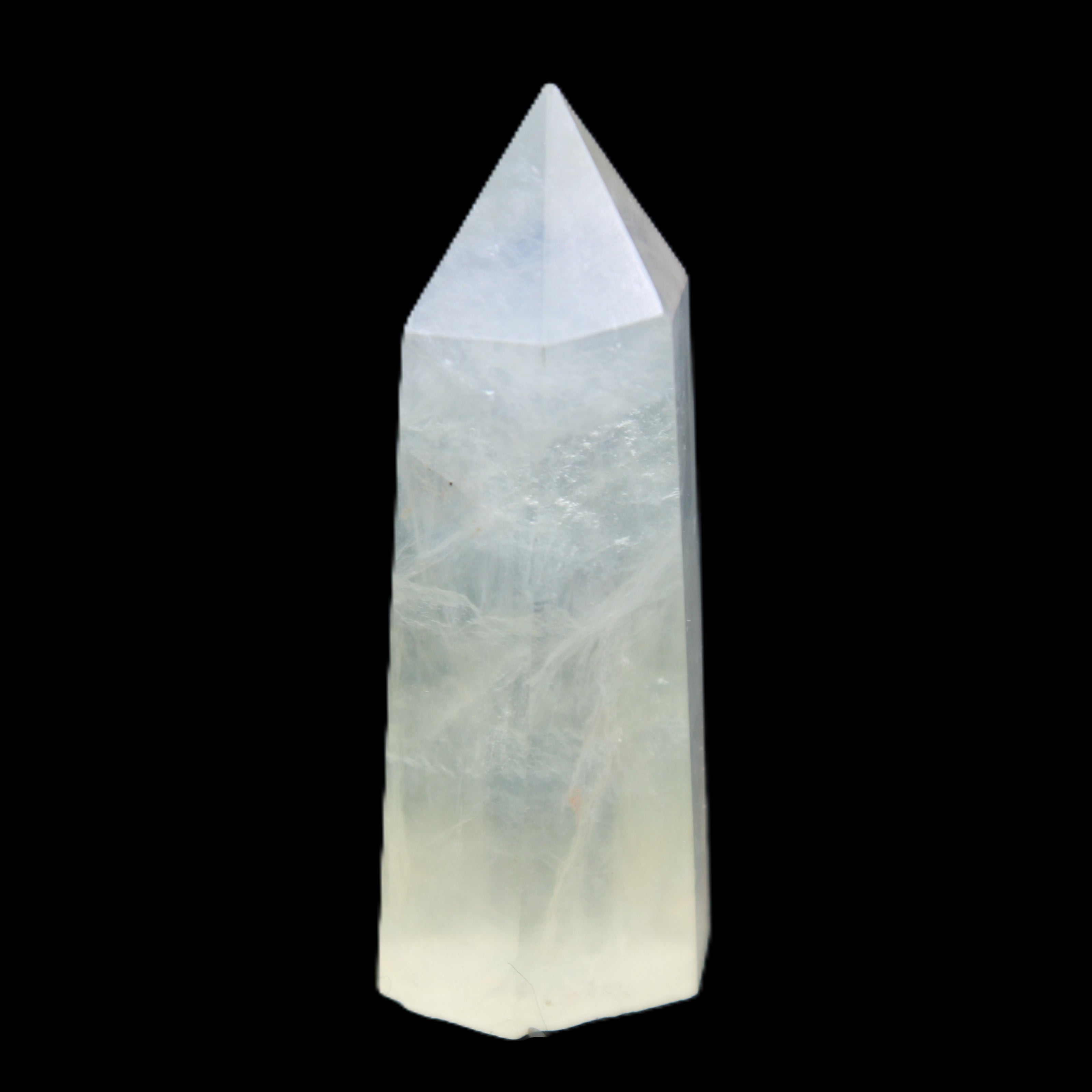 Yellow Fluorite 56*17*19mm wand 40g in sunlight - Rocks and Things Store