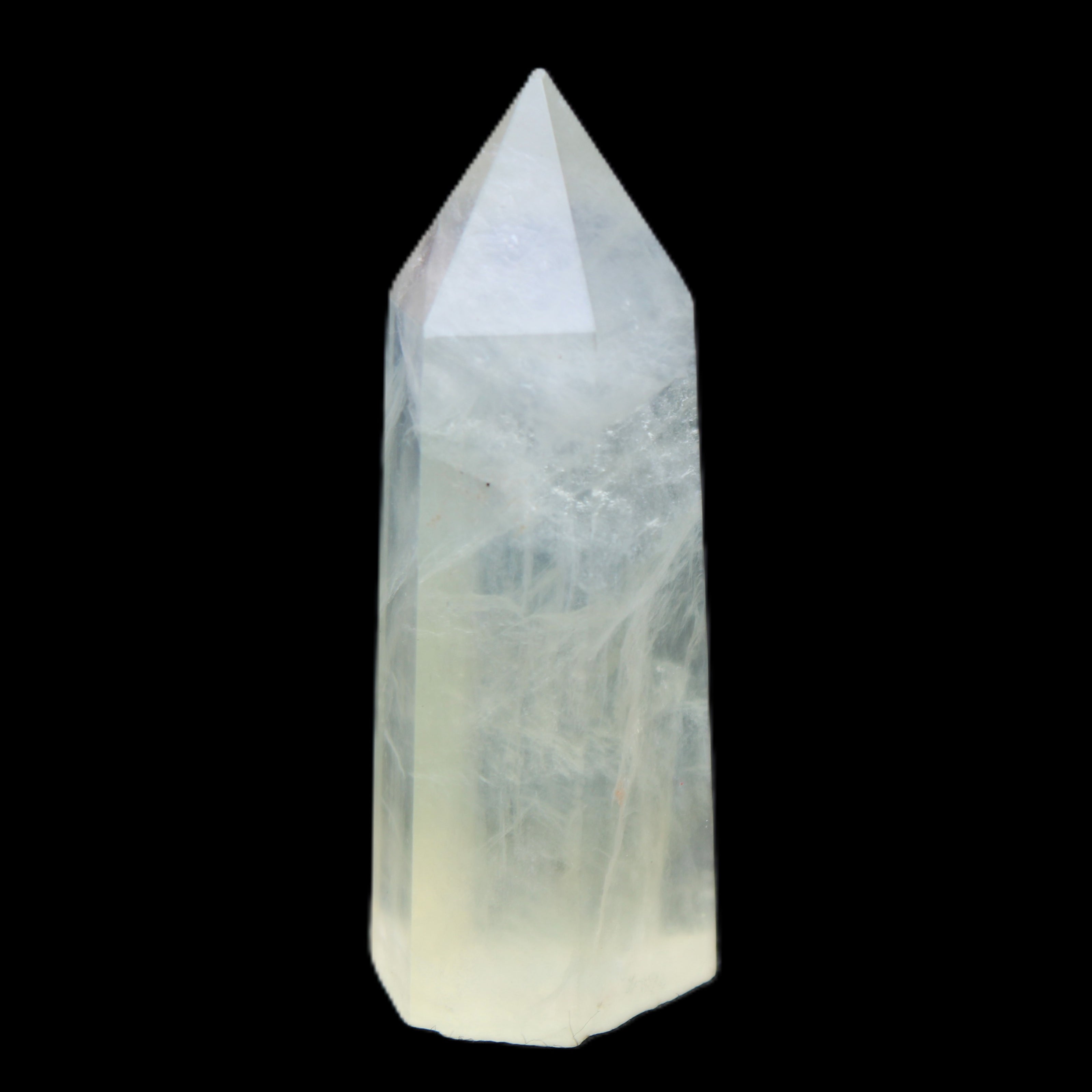 Yellow Fluorite 56*17*19mm wand 40g in sunlight - Rocks and Things Store