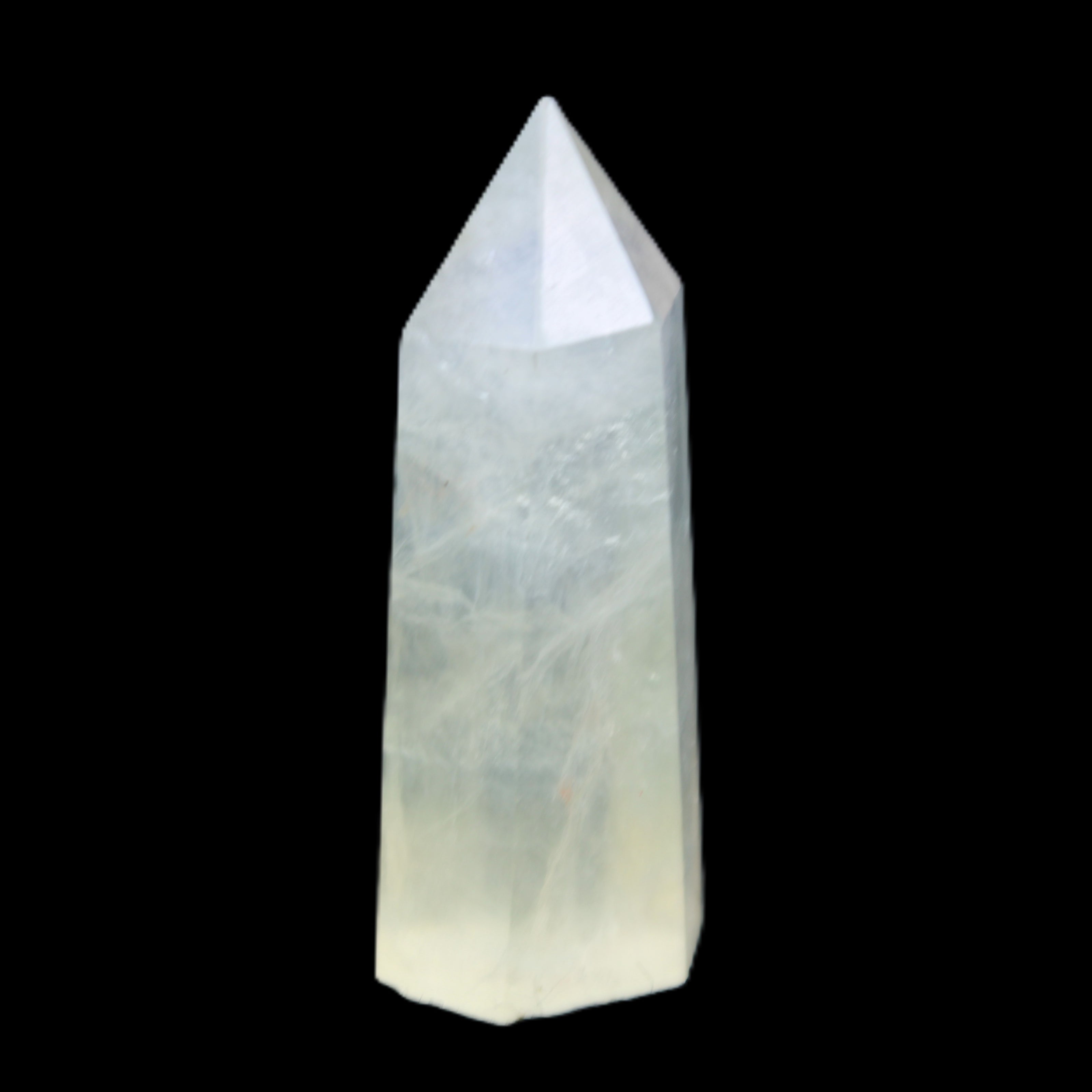 Yellow Fluorite 56*17*19mm wand 40g in sunlight - Rocks and Things Store