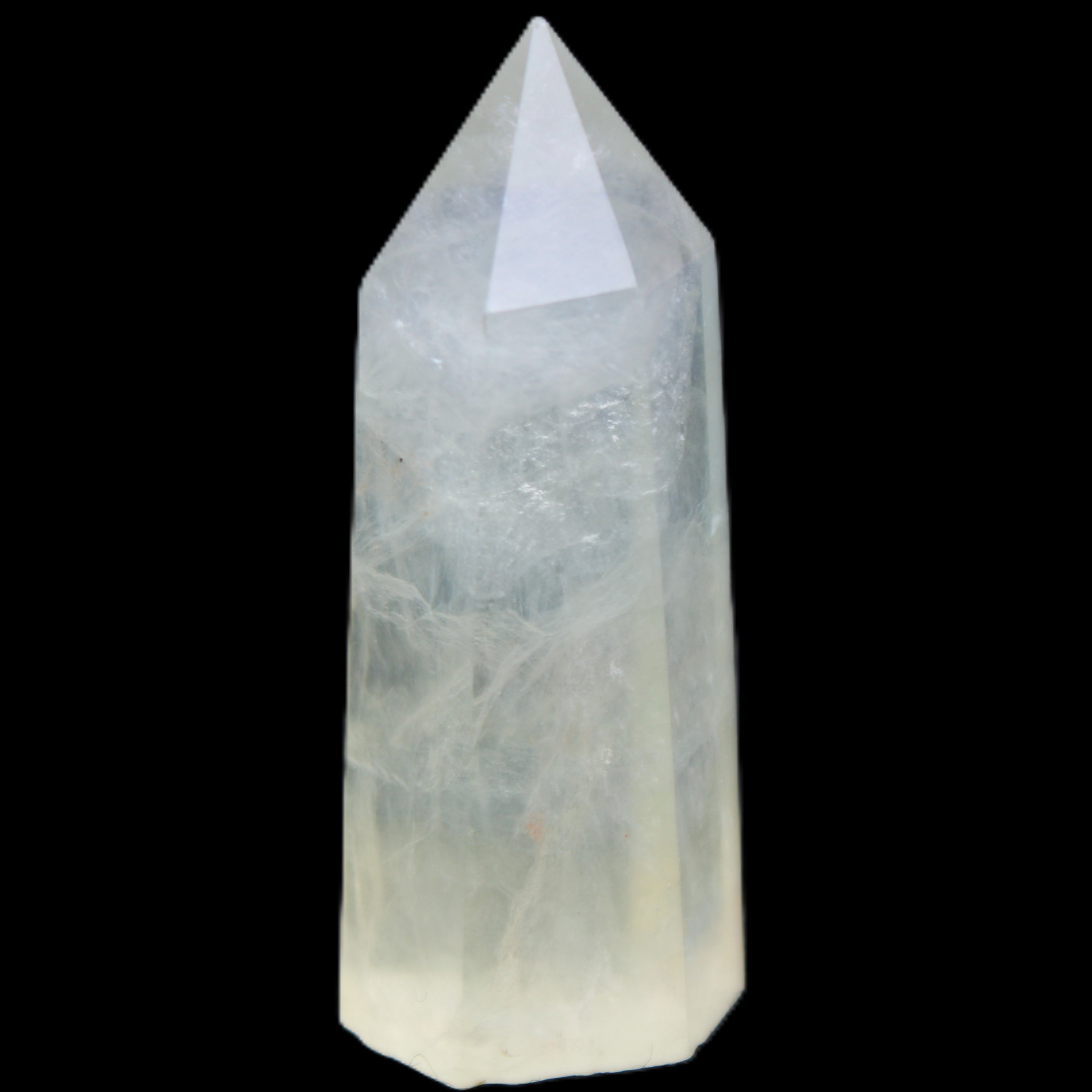 Yellow Fluorite 56*17*19mm wand 40g in sunlight - Rocks and Things Store