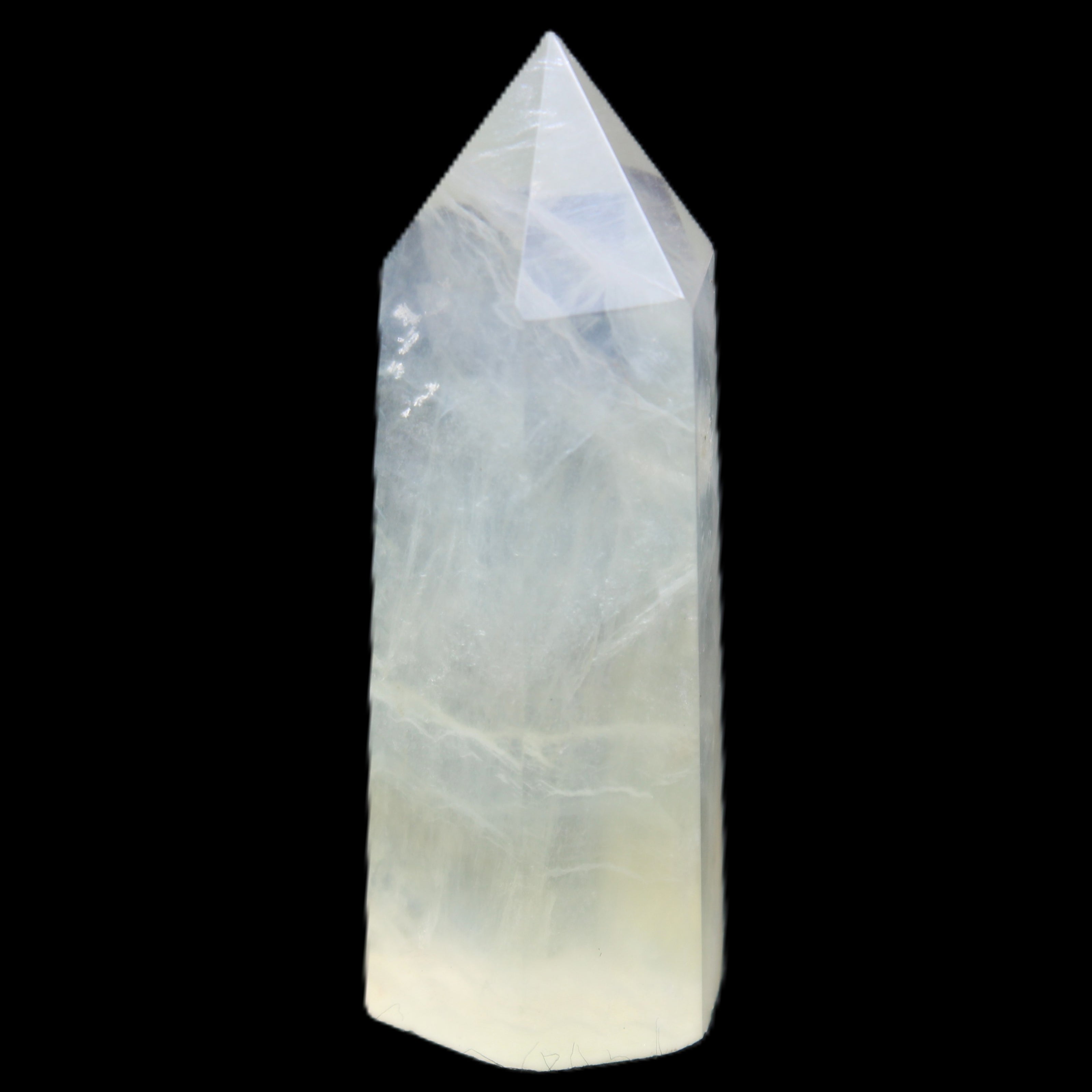 Yellow Fluorite 56*17*19mm wand 40g in sunlight - Rocks and Things Store