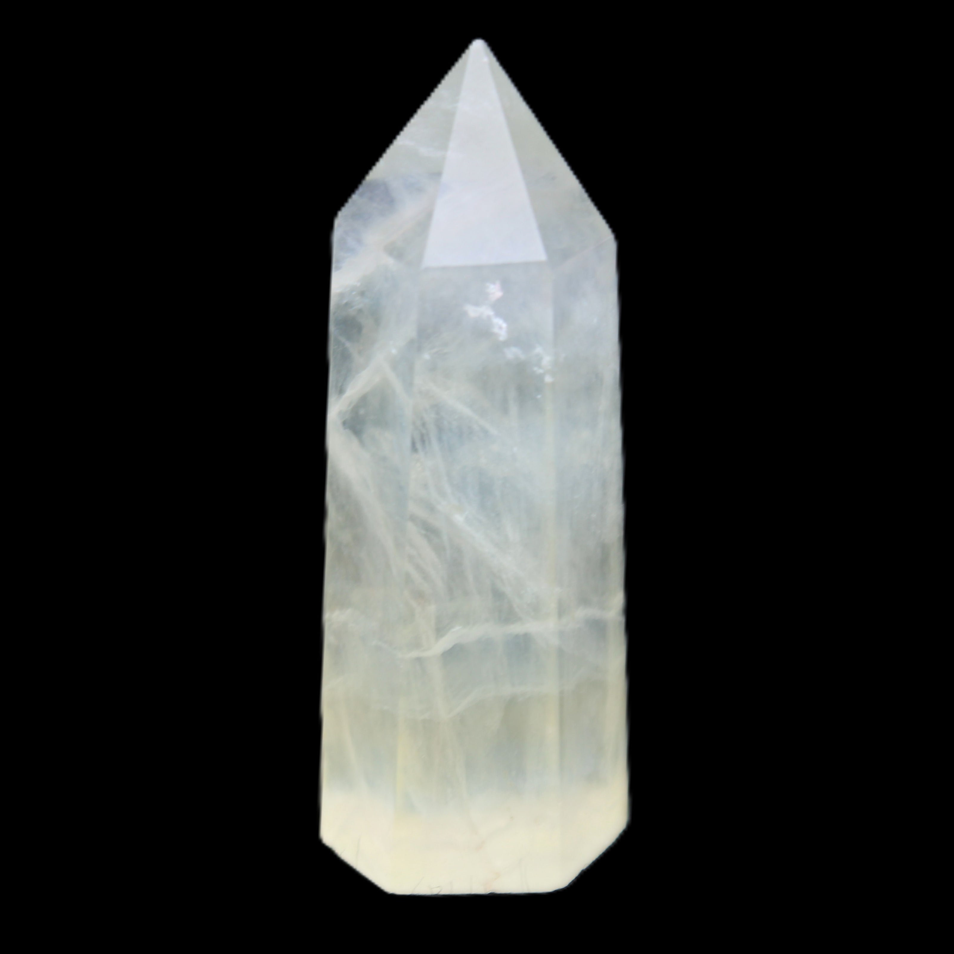 Yellow Fluorite 56*17*19mm wand 40g in sunlight - Rocks and Things Store