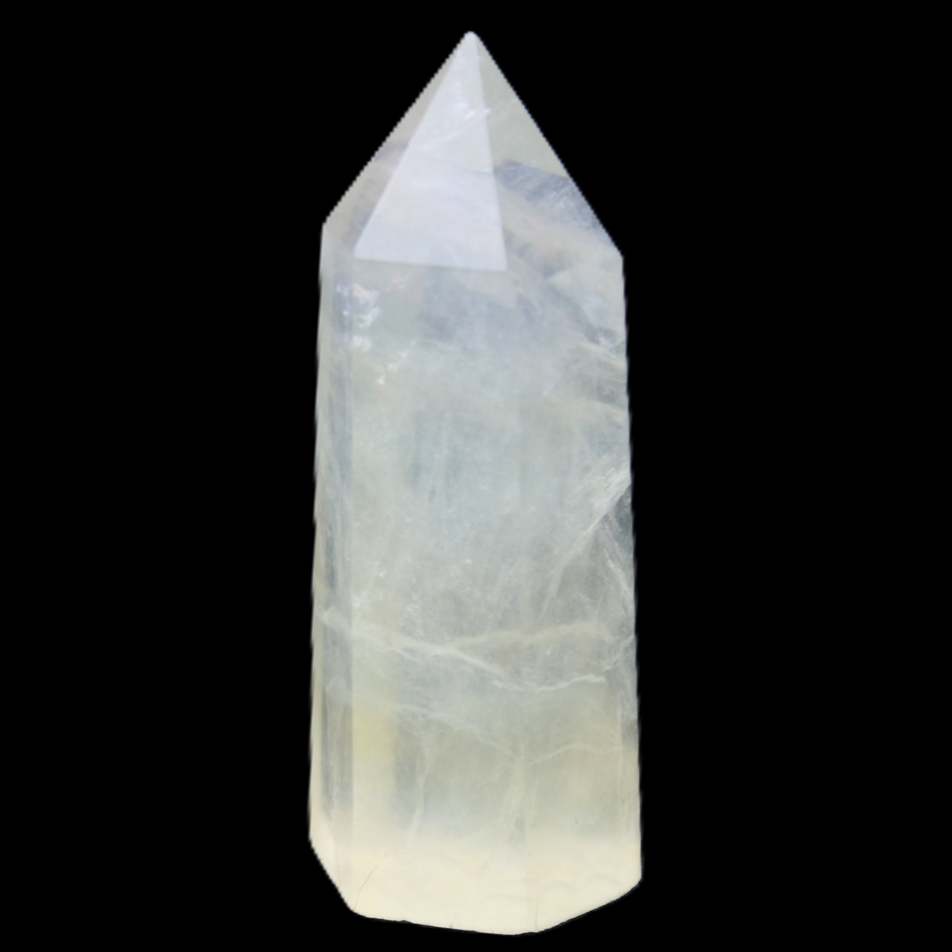 Yellow Fluorite 56*17*19mm wand 40g in sunlight - Rocks and Things Store