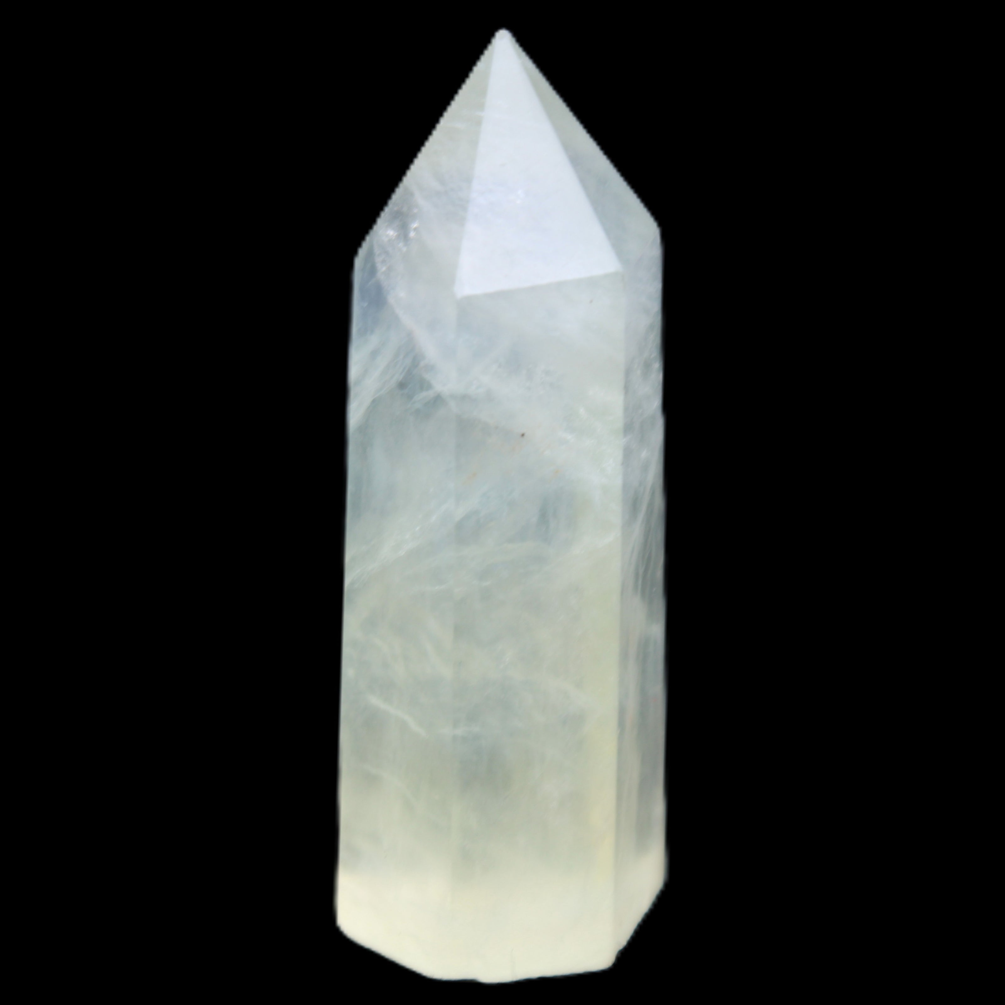 Yellow Fluorite 56*17*19mm wand 40g in sunlight - Rocks and Things Store