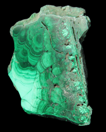 Glossy Malachite specimen 106*74*12mm 298g in sunlight - Rocks and Things Store
