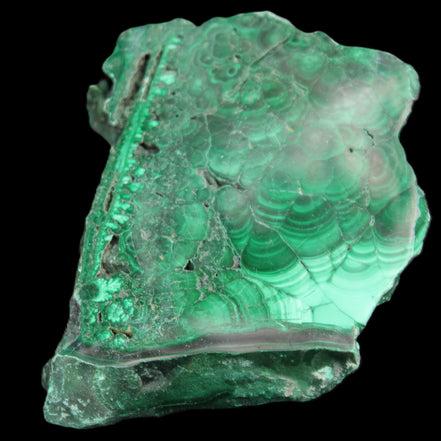 Glossy Malachite specimen 106*74*12mm 298g in sunlight - Rocks and Things Store