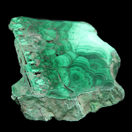 Glossy Malachite specimen 106*74*12mm 298g in sunlight - Rocks and Things Store