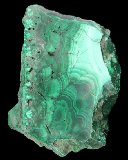 Glossy Malachite specimen 106*74*12mm 298g in sunlight - Rocks and Things Store