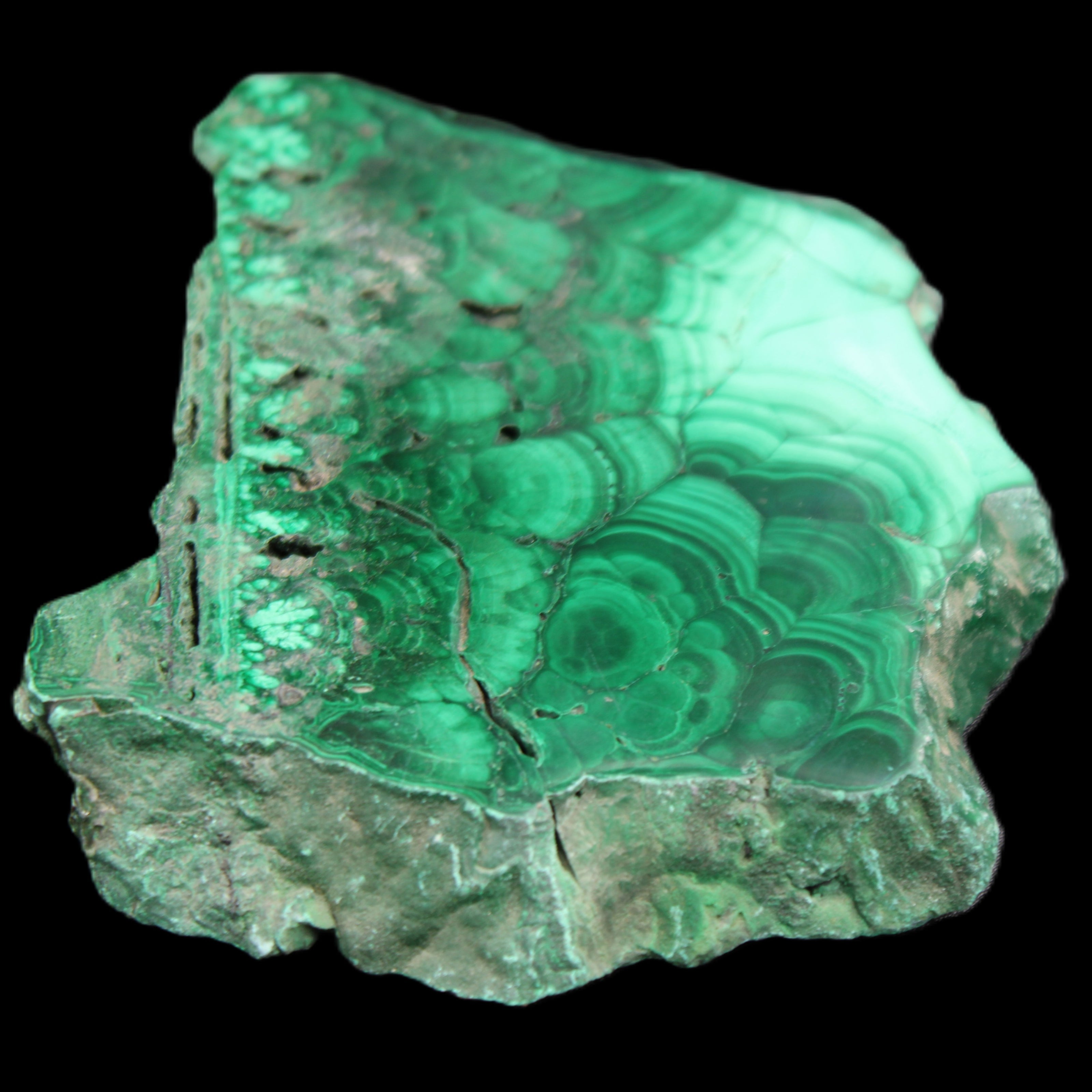 Glossy Malachite specimen 106*74*12mm 298g in sunlight - Rocks and Things Store