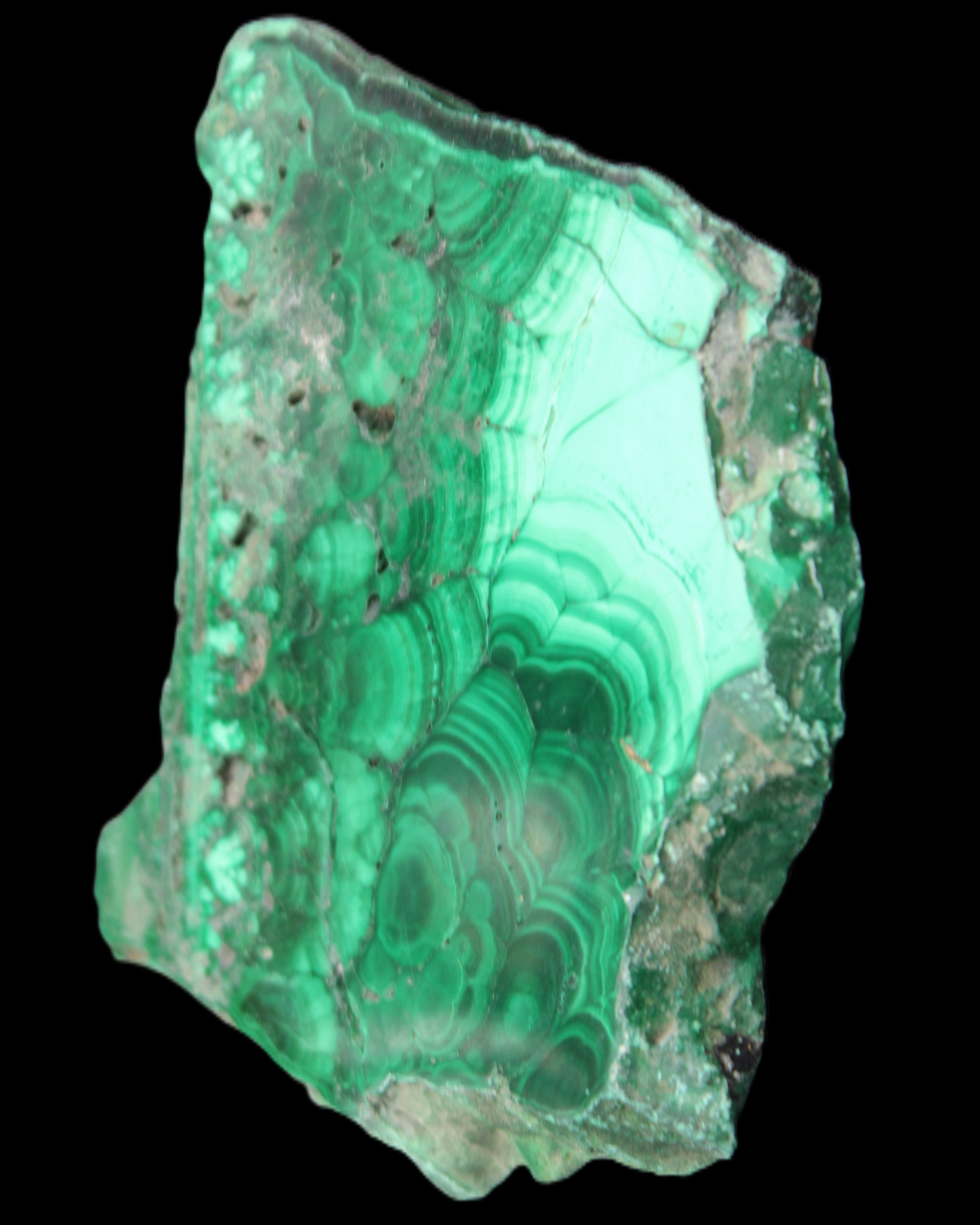Glossy Malachite specimen 106*74*12mm 298g in sunlight - Rocks and Things Store