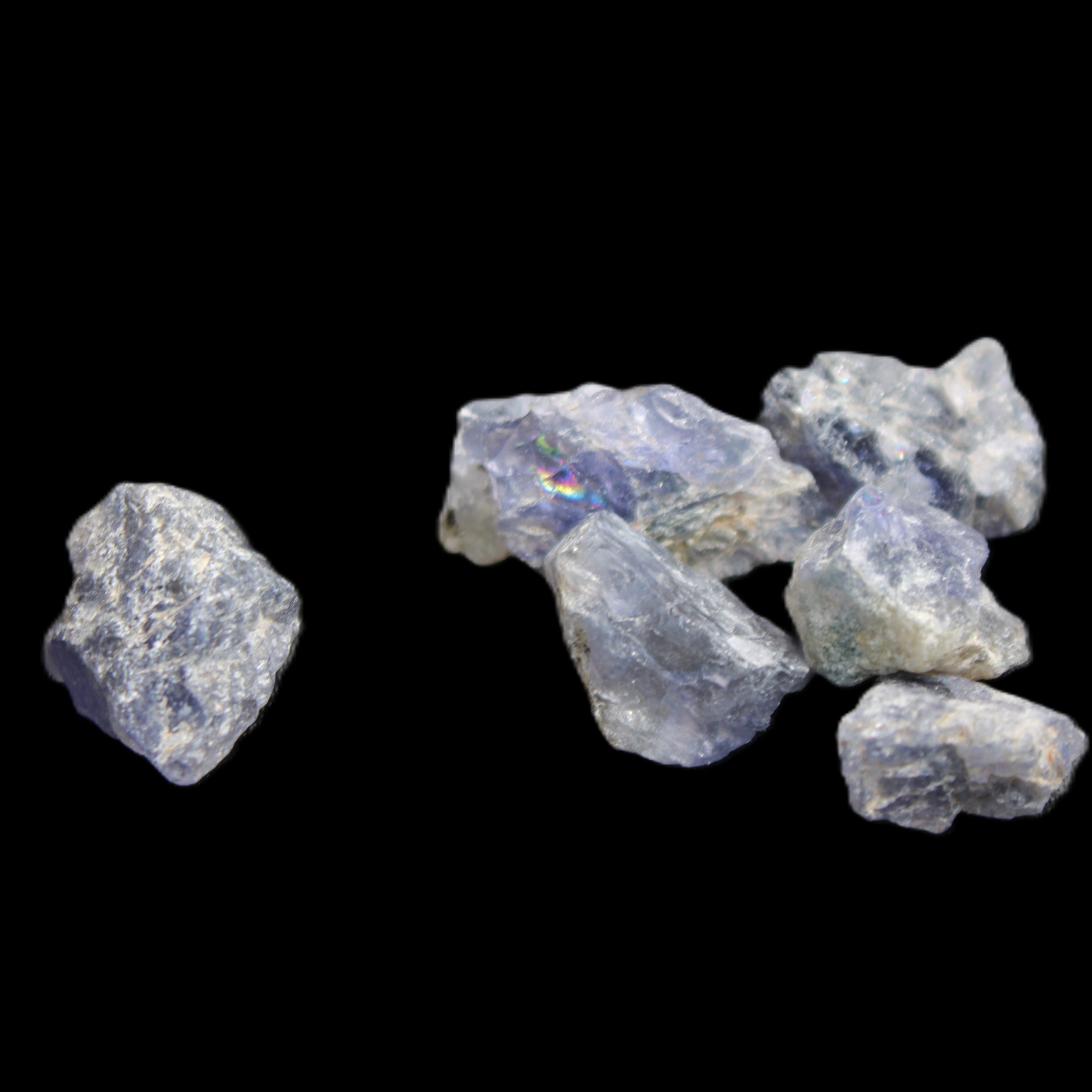 Cordierite 3-6 natural stones 10-11g in sunlight - Rocks and Things Store