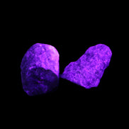 Ruby Red Corundum Green Jasper 2/3 specimens 19-20g in UV light - Rocks and Things Store