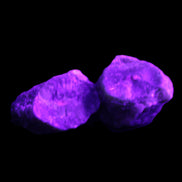 Ruby Red Corundum Green Jasper 2/3 specimens 19-20g in UV light - Rocks and Things Store