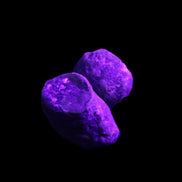 Ruby Red Corundum Green Jasper 2/3 specimens 19-20g in UV light - Rocks and Things Store