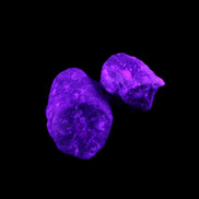 Ruby Red Corundum Green Jasper 2/3 specimens 19-20g in UV light - Rocks and Things Store