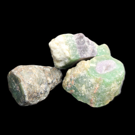 Ruby Red Corundum Green Jasper 2/3 specimens 19-20g in sunlight - Rocks and Things Store