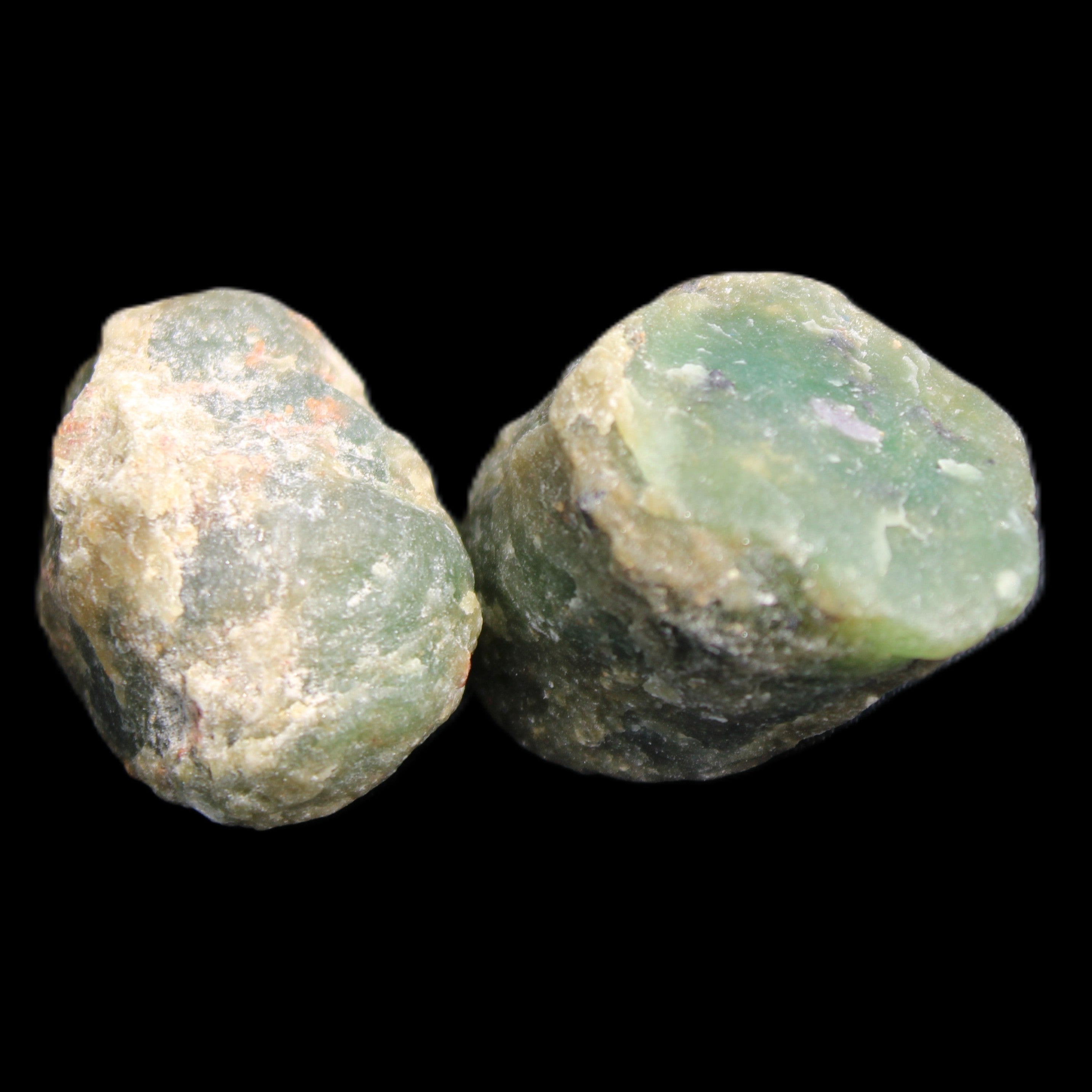 Ruby Red Corundum Green Jasper 2/3 specimens 19-20g in sunlight - Rocks and Things Store