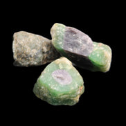 Ruby Red Corundum Green Jasper 2/3 specimens 19-20g in sunlight - Rocks and Things Store