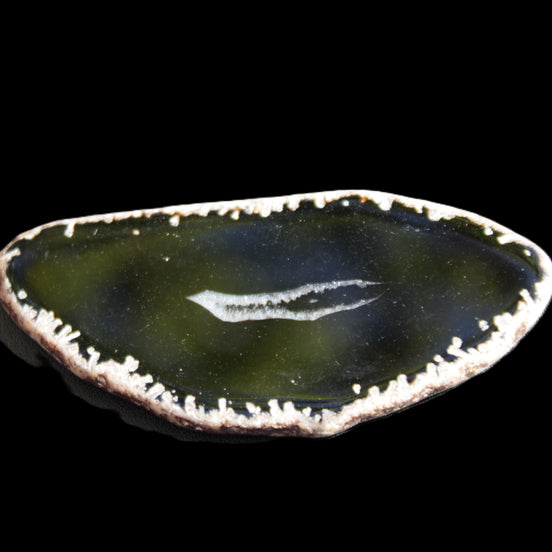 Agate Geode slice 76*35*5mm 24g in sunlight - Rocks and Things Store