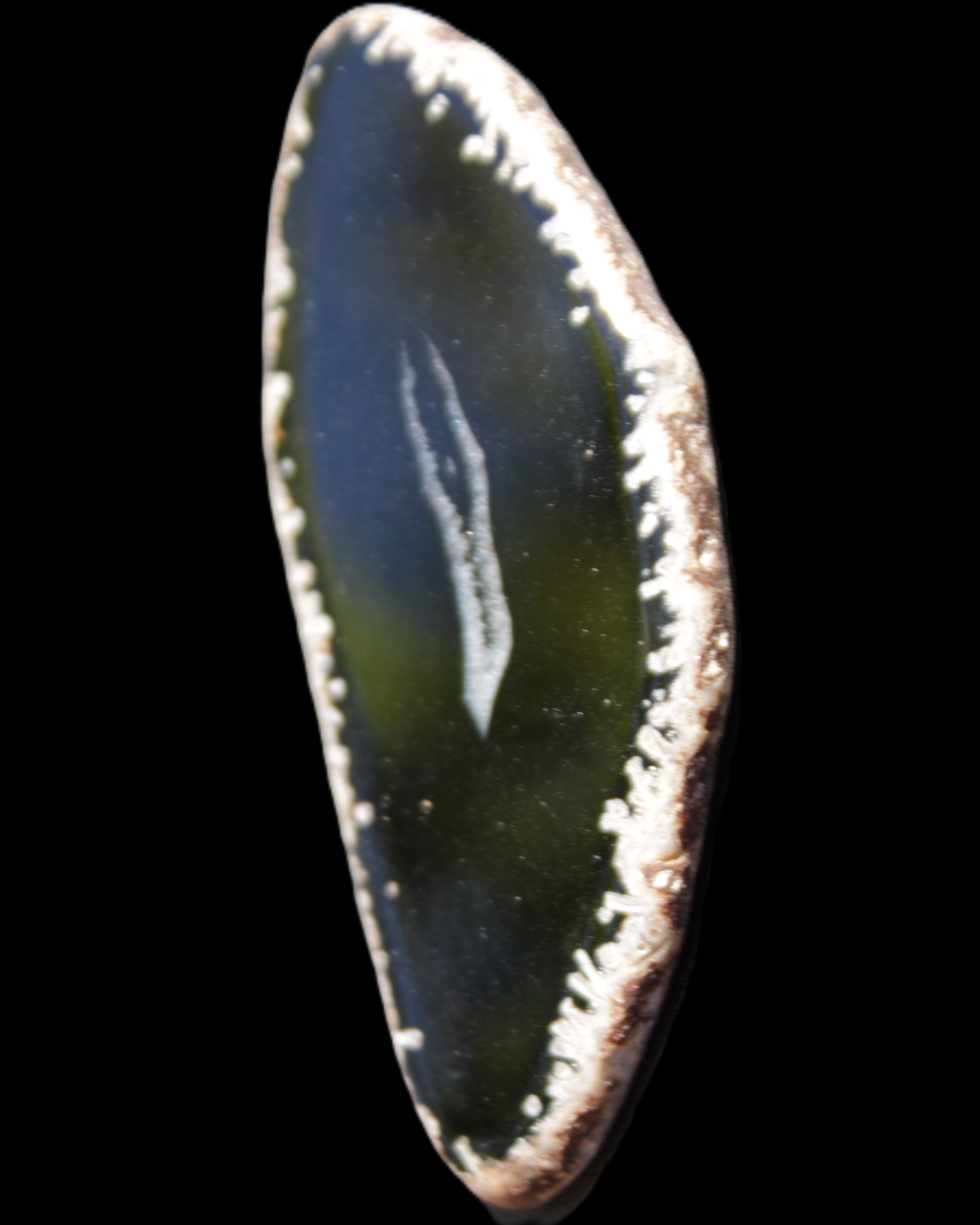 Agate Geode slice 76*35*5mm 24g in sunlight - Rocks and Things Store