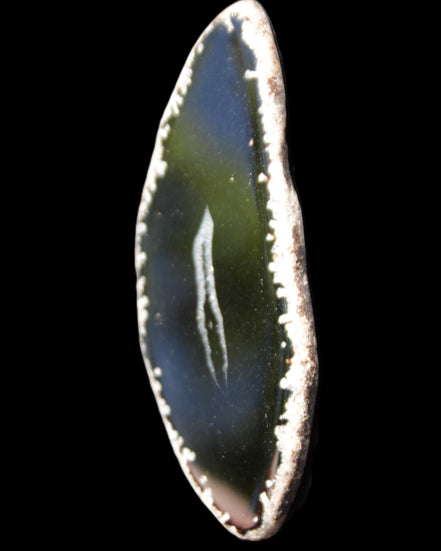 Agate Geode slice 76*35*5mm 24g in sunlight - Rocks and Things Store