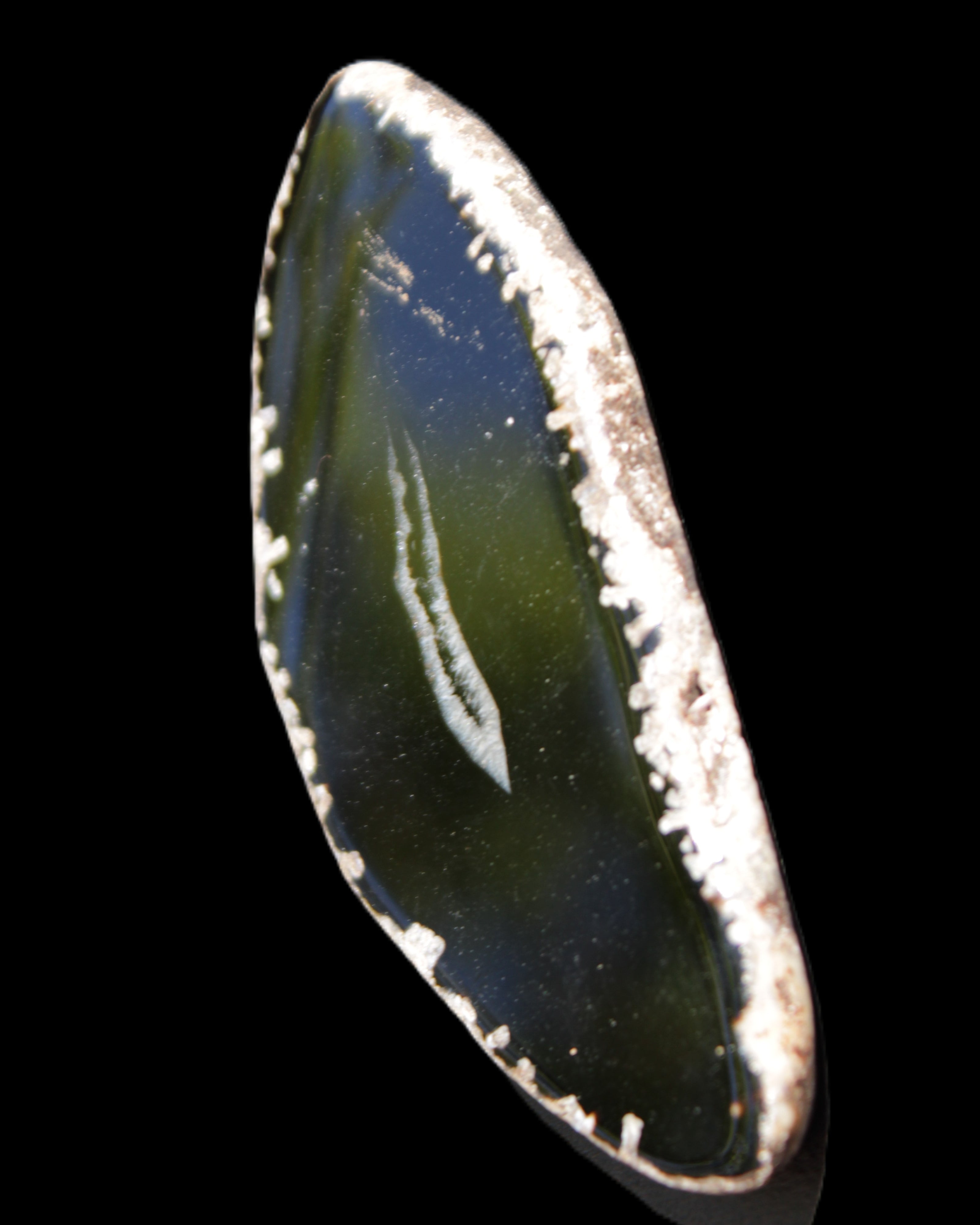 Agate Geode slice 76*35*5mm 24g in sunlight - Rocks and Things Store