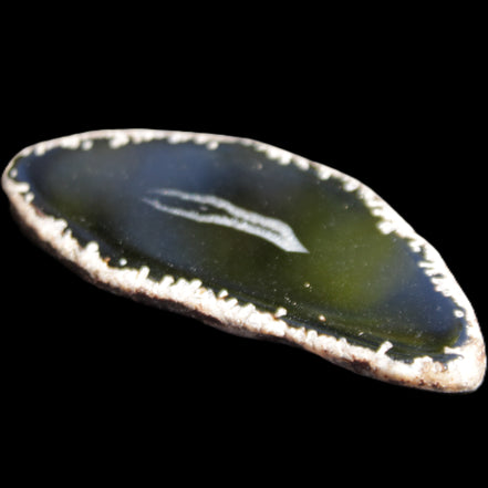 Agate Geode slice 76*35*5mm 24g in sunlight - Rocks and Things Store