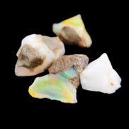 Natural Opal from Ethiopia 4 stones 8-9mm 13ct 2.6g in sunlight - Rocks and Things Store