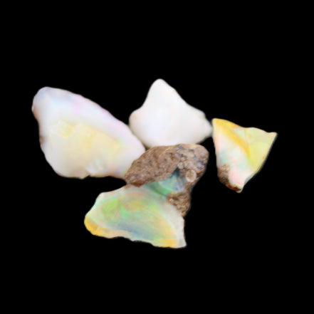 Natural Opal from Ethiopia 4 stones 8-9mm 13ct 2.6g in sunlight - Rocks and Things Store
