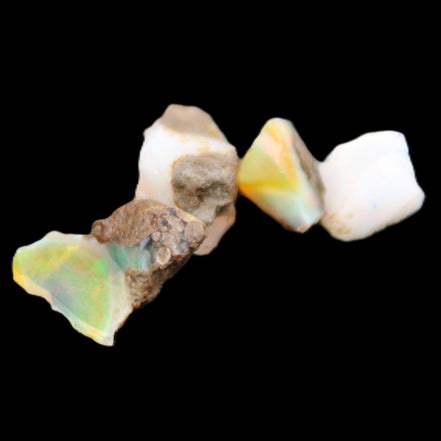 Natural Opal from Ethiopia 4 stones 8-9mm 13ct 2.6g in sunlight - Rocks and Things Store
