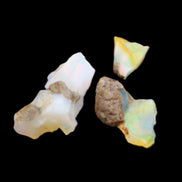 Natural Opal from Ethiopia 4 stones 8-9mm 13ct 2.6g in sunlight - Rocks and Things Store
